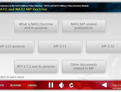​Keeping ADL 186 Introduction to the NATO Military Police Doctrine up to date